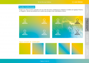 Kit de Normas Alta Pressão - Página com fundos de cor institucionais