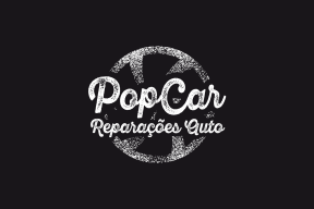 Logótipo PopCar Auto - negativo